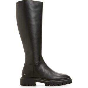 Stuart Weitzman Ultra Lug Platform Knee High Boots Black Leather US 7 MSRP $850